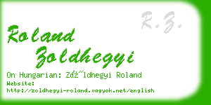 roland zoldhegyi business card